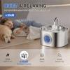 Removable Design Pet Waterer, Metal Bowl 2.2 L, Open Drink Area, USB Cable Power for Indoor Daily Water Supply, Daily Use Unit, Round Unit
