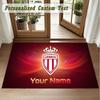 Crystal Velvet Square Rug Custom NameMonaco FC Pattern Non Slip Home Floor Decor Rug