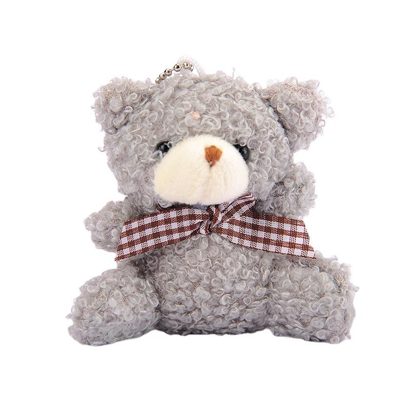 New Style Bear Plush Keychain with Bow Tie - Cute Bag Accessory