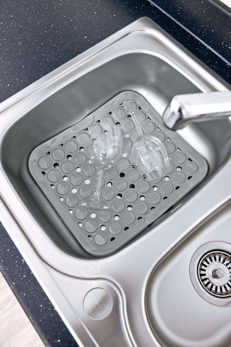 Tapis de Protection pour évier - Addis - 518446 - Gris Clair - Taille Unique - Antidérapant