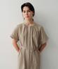 Ia Talia Shirring Dress (Beige)
