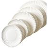 Disposable White Birthday Cake and Party Plates with Cutlery - Perfect for Snacks, Goodies, and Picnics