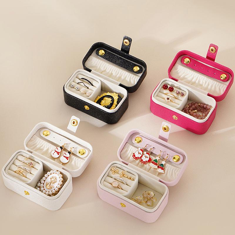 Mini Portable Jewelry Organizer Travel Mini Gift Storage Boxes Earring Necklace Display Ring Holder Packaging Boxes Jewel Holder