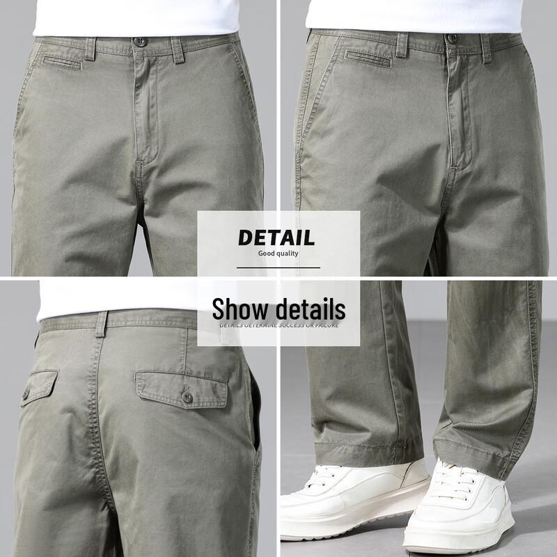 Baleno S&K Men's Pure Cotton Straight-Leg Casual Pants