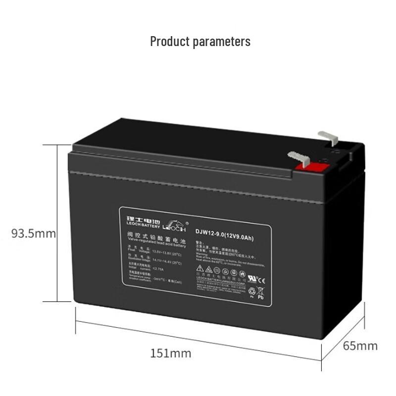 Leoch DJW12-9 12V 9Ah Sealed Lead-Acid Battery