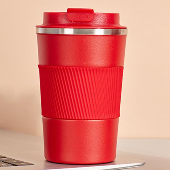 380ML Stainless Steel Insulated Coffee Cup Travel Cup Leakproof Lid Vacuum Thermal Double-Wall Seal Cup BPA-Free Safe