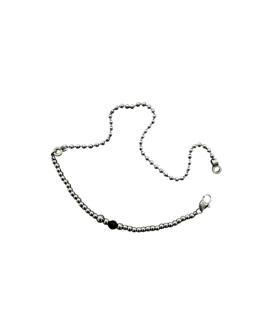 Parpini Surgical Steel Mono Onyx Necklace