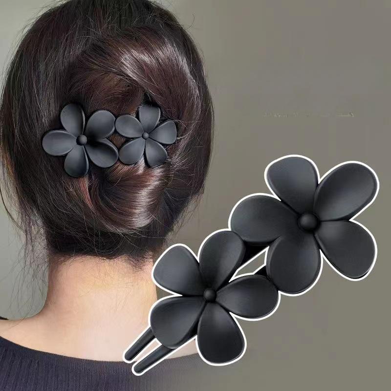 Girl Frosted Flower Big Hair Clip Hairpins Women Headwear Ponytail Duckbill Clips Hair Claws Barrettes