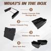 Muslogy Center Console Organizer Compatible with 2024 Toyota Tacoma 4th Gen Accessories Interior Storage Box Insert Tray Phone Pocket(Console