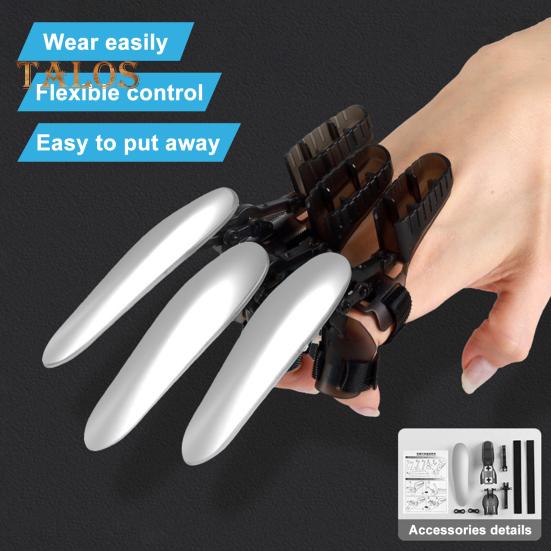 3Pcs 3D Impresso Mecânico Garra Brinquedo Dedo Wolverine Garras Tamanho Ajustável Halloween Cosplay Equipamento para Adultos Crianças