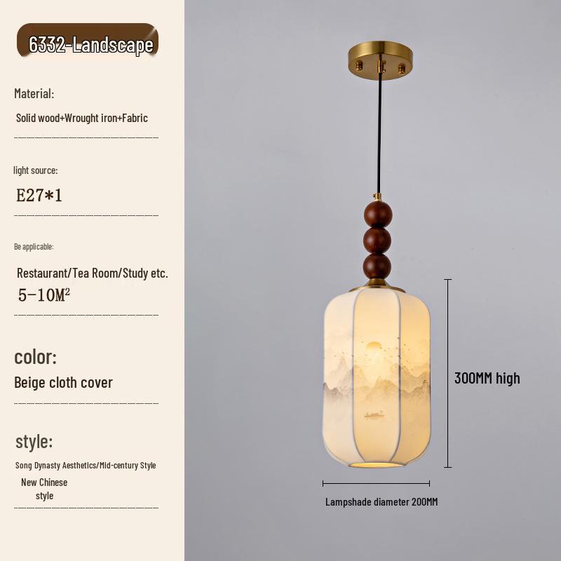 

Эстетическая люстра эпохи Сун: Новое китайское ретро-художественное освещение для чайной комнаты или спальни