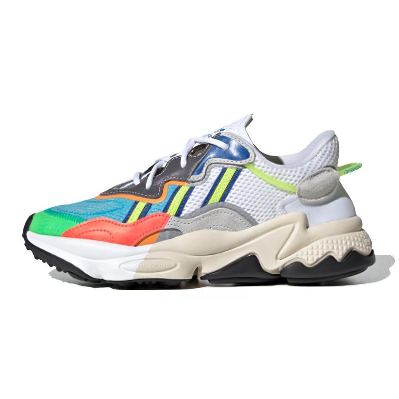 

Adidas Originals Ozweego Breathable Low top Sports Casual Shoes White Multicolor Teenagers Sneakers FV7368 36⅔