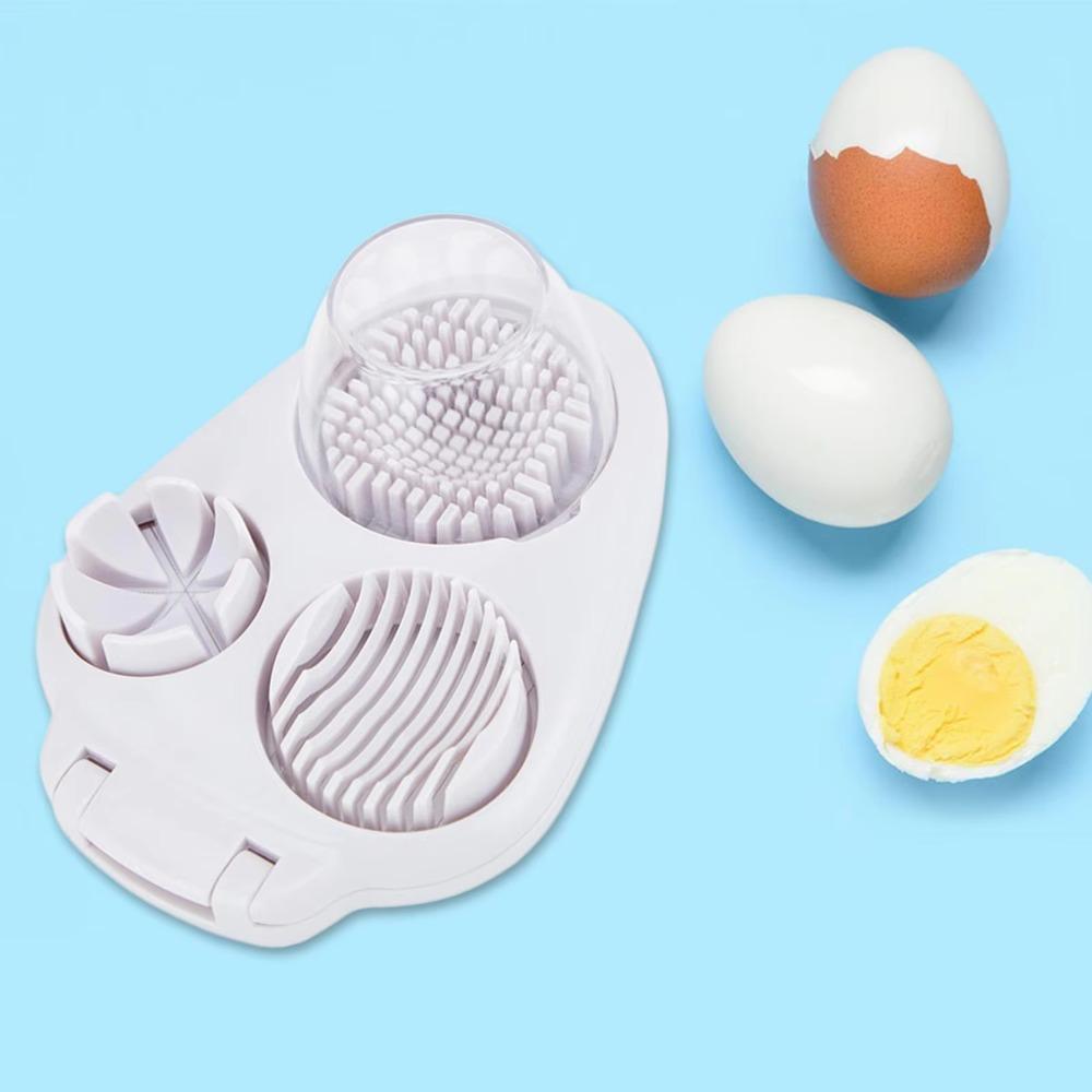 3 In 1 Egg Cutter White Fruit Cutter Kitchen Gadgets Egg Slicer Mushroom
