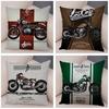 Super Soft Plush Cushion Cover 45x45cm Cartoon Motorcycle Pillowcase Decor Car Printed Pillow Case for Home Sofa Children Room