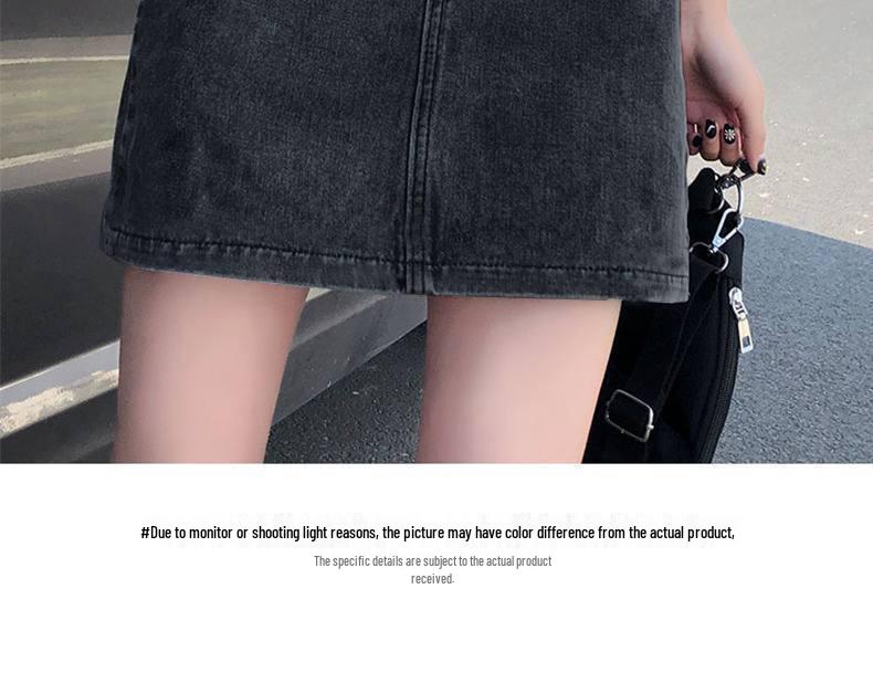 Women's High-Waist Mini Denim A-Line Skirt - Summer 2022 Hot Girl Style