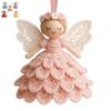 DIY Kit Crochet Angel Ornament Kit Handmade Yarn Craft Set  for Christmas Tree Decoration