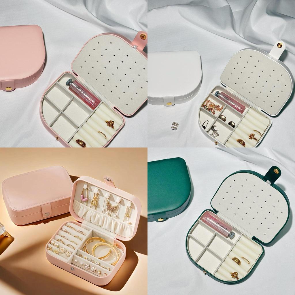 Multilayer Large Capacity Jewelry Organizer With Leather Material For Gift Storage And Display
