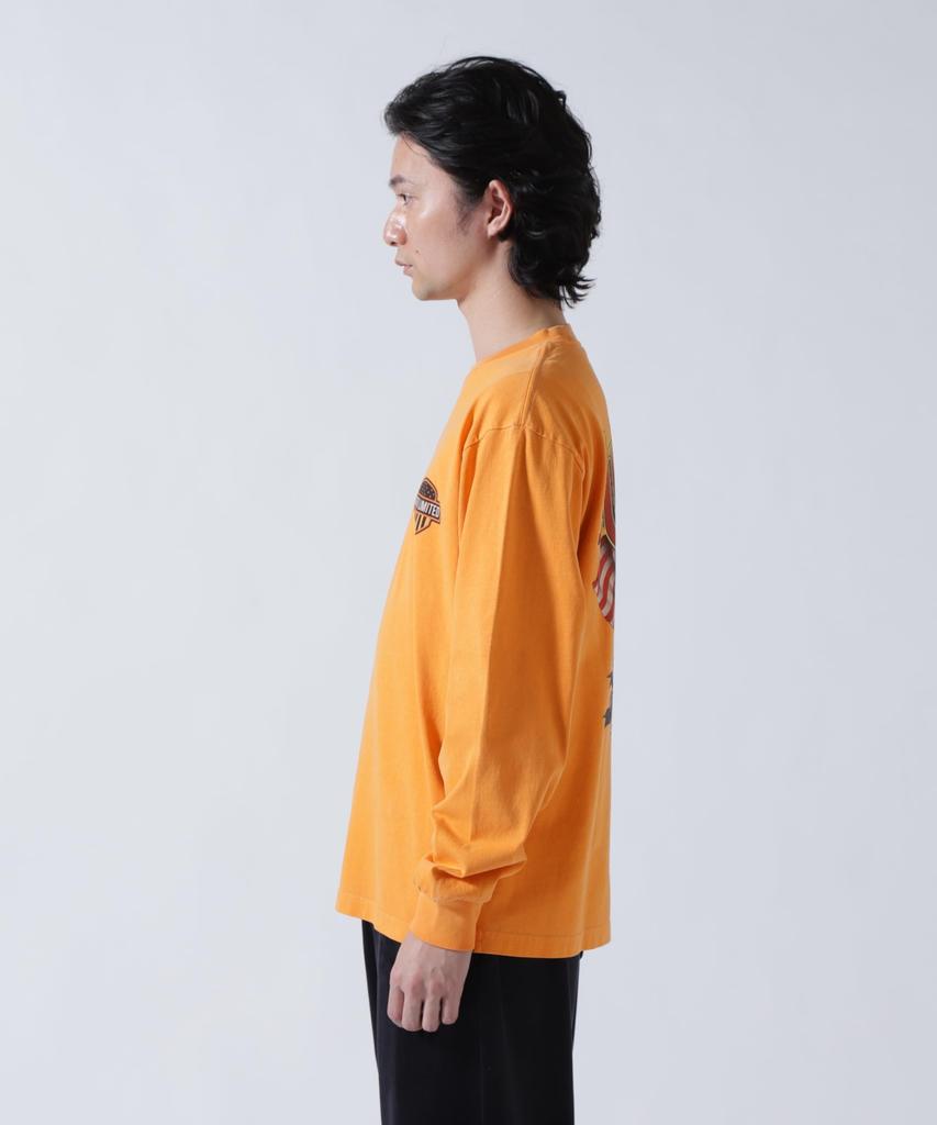 AVIREX T-SHIRT EAGLE L/S Uomo 2XL Arancione 783-6130003