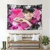 Love Gesture Tapestry Fans Surrounding Wall Cloth Pop Idol Style Photography Background Artifacts Room Decoration