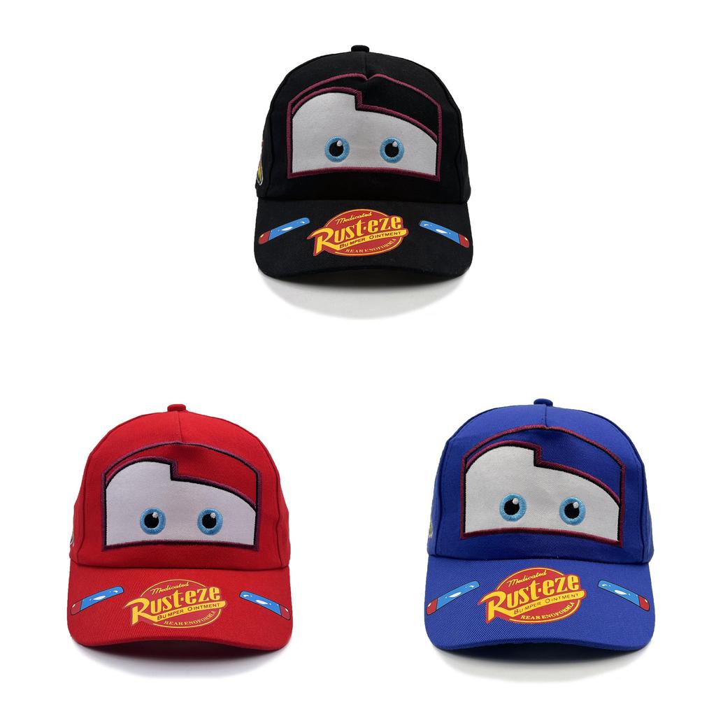 Cars Children Pattern Cotton Baseball Hat With Short Brim Sunblock Summer For