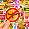 10/30/50pcs Warning Danger Signs Stickers Cool Safety Symbol Decals Graffiti DIY Motorcycle Scooter Helmet Waterproof Sticker