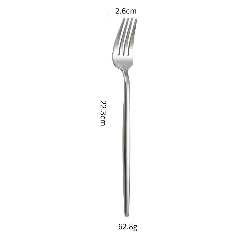 304 Mirror Gold Western Food Knife, Fork and Spoon Tableware Steak Knife and Fork Dessert Fork and Spoon Coffee Spoon Chopsticks