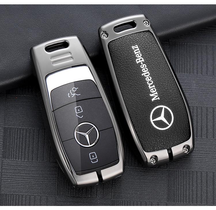 Mercedes-Benz E-Class Leather Key Cover for E300, E260L, C260, GLC300L, and GLE.