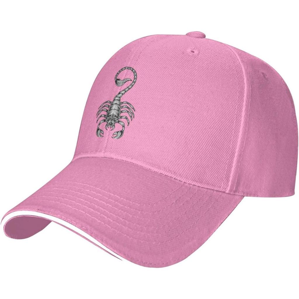 Scorpion Zodiac Baseball Cap Polyester Adult Sun Hat Casual Adjustable Golf Cap for Unisex Women
