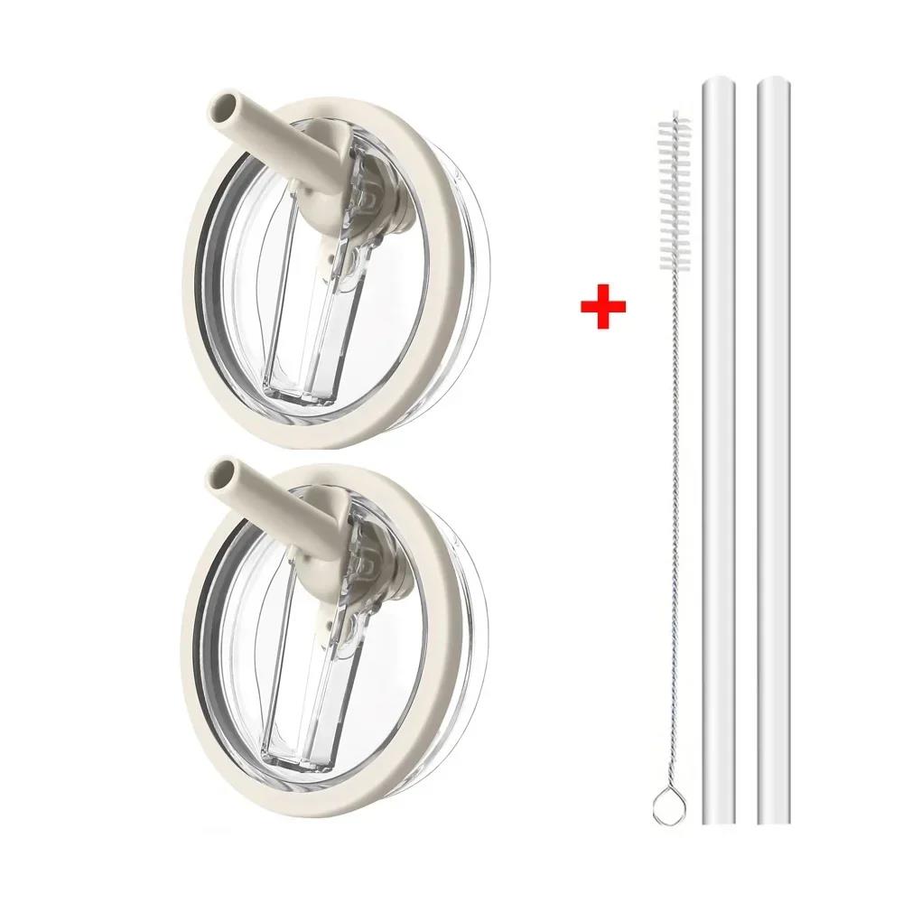 40oz Flip Straw Leak Proof Lid for Stanley H2.0 Quencher ProTour Tumbler Lid Replacement for Stanley Cup Accessories Straw Cover Cup Holders 5