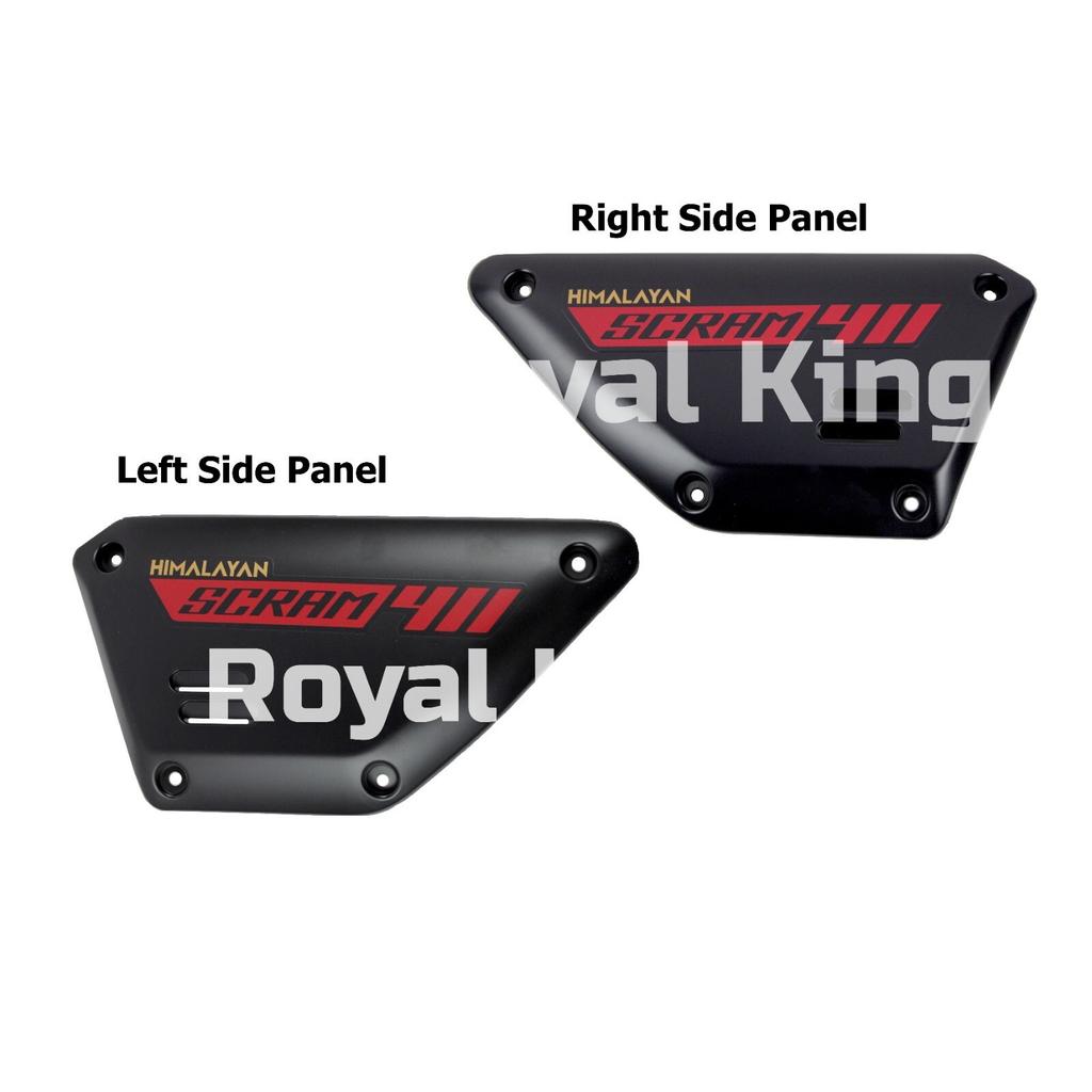 Royal Enfield "LH & RH Side Panel With Decal" "Blazing Black Scram 411cc"