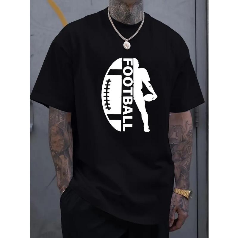 Letter Printing, Men's Graphic Design T-shirt, Summer Casual and Comfortable T-shirt, Men's Shirt, Suitable for Daily Gym Exercise and Running,