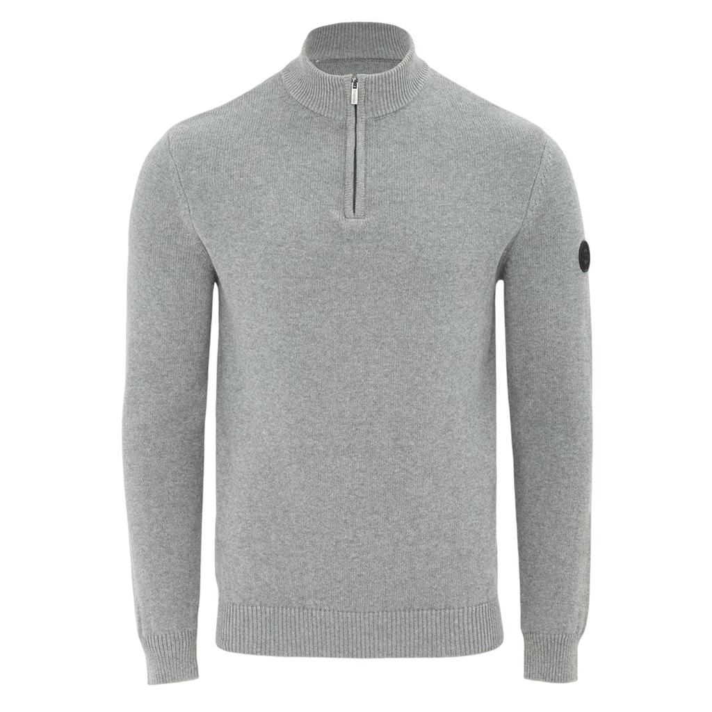 Firetrap Mens Cotton Quarter Zip Snug Fit Casual Jumper