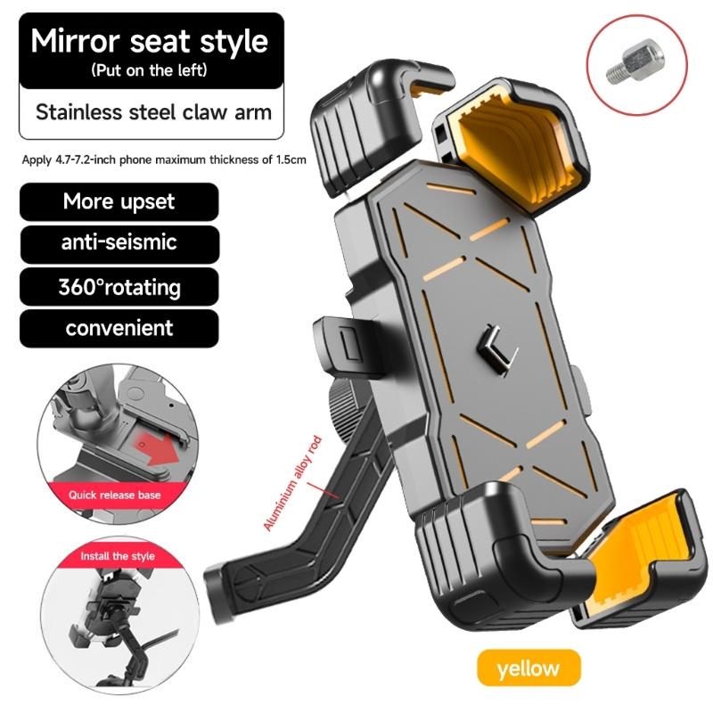Bike Phone Mount Stand NonSlip Anti-Vibrations Universal Bike Handlebar Adjustable Phone Mount Clip Easily to Install