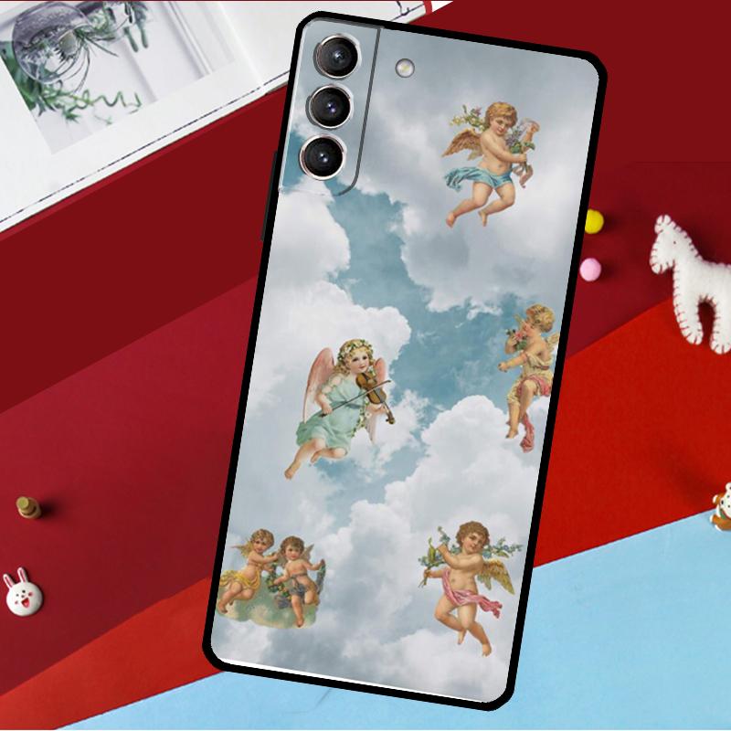 Renaissance Angel Aesthetic Funda For Samsung Galaxy S26 S25 S24 S21 S22 S23 Ultra S10 Plus S20 FE S25 FE Phone Case