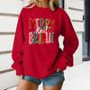 Women's Loose Comfortable Casual Fashionable Character Printing Round Neck Long Sleeved Sweatshirt
