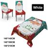 Christmas Tablecloth Chair Cover Kitchen Dining Table Decorations Santa Claus Print Family Rectangular Party Table Chair Covers Christmas Ornaments