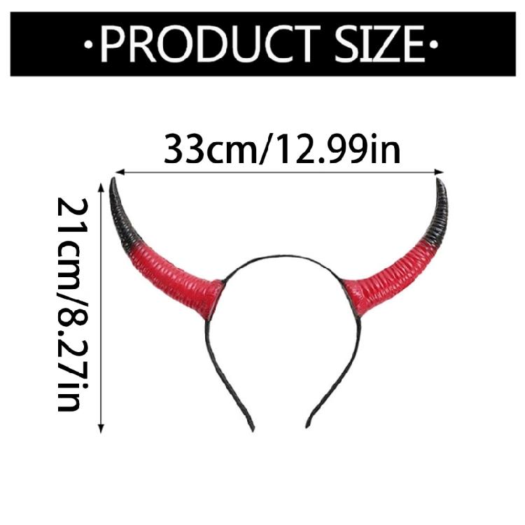 Fun Headbands Halloween Cattle Horn for Party Headwear for Vacation Travel