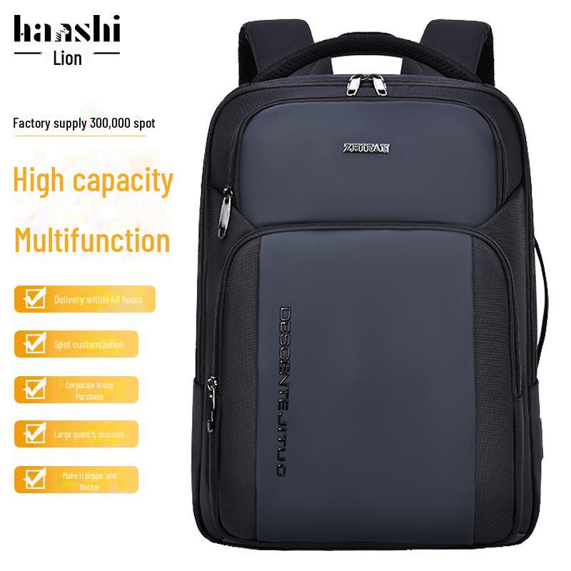 Spacious Laptop Backpack with USB Charging Port - Unisex, Splash-Proof for Business and Casual Commutes