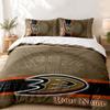 Anaheim Ducks Benutzerdefinierter Name 3-teiliges Set Perfekt für das Schlafzimmer Bequemes Bettwäscheset enthält einen Bettbezug und zwei Kissenbezüge Ideal für Geburtstage oder Weihnachten