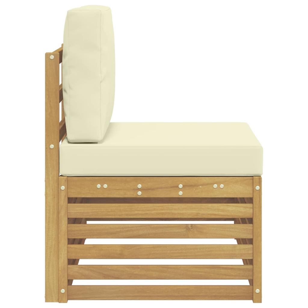 Outdoor Corner Sofa Units In White and Cream 91 X 63 X 73 Cm