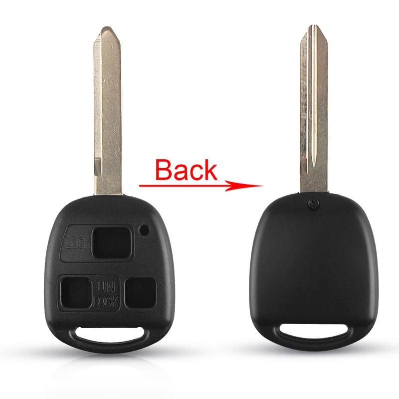 KEYYOU For Toyota Yaris Carina Corolla Avensis RAV4 Echo Camry Remote Key Shell Case Fob TOY47 Blade 2/3 Buttons With Rubber Pad