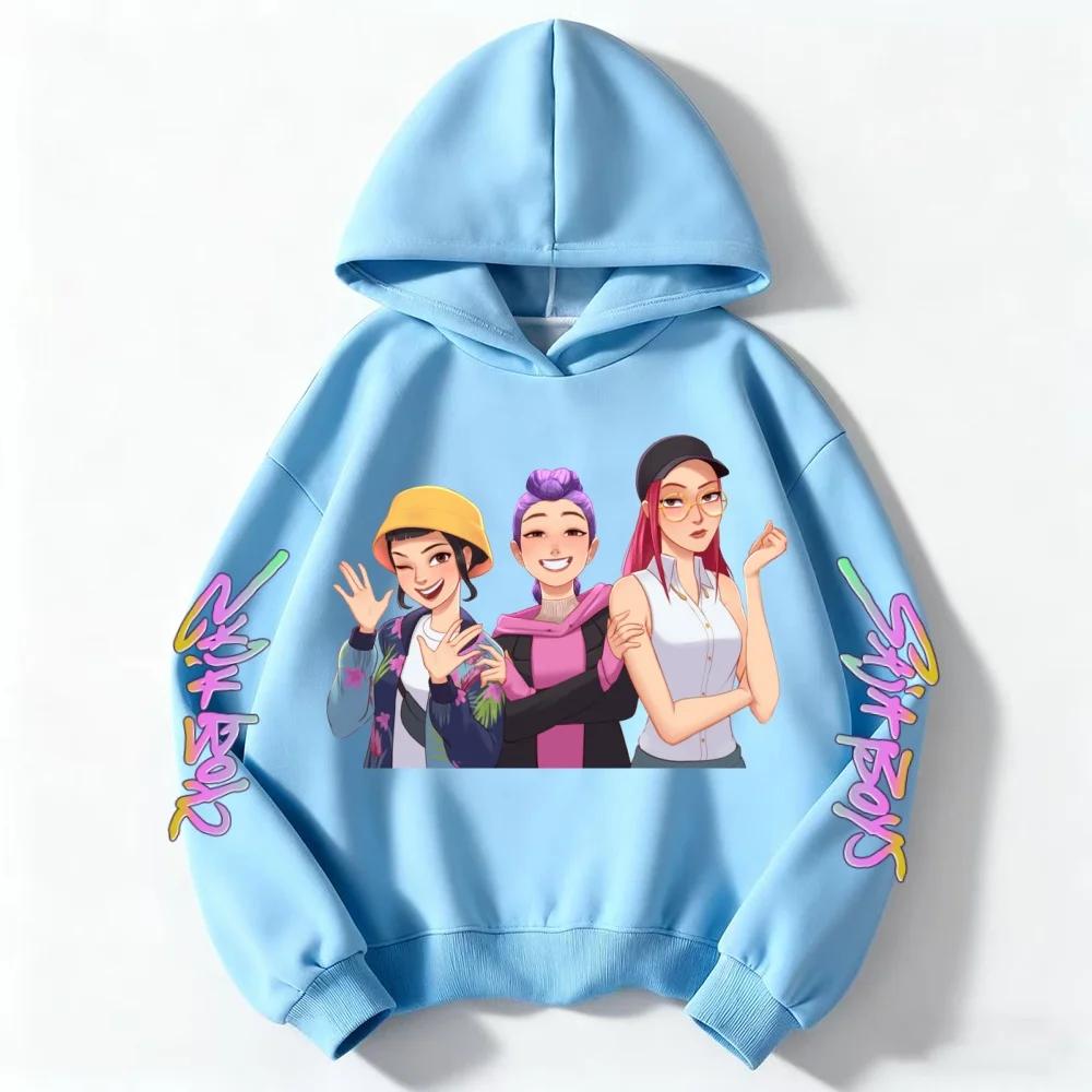 Popular Kpop Demon Hunter Children's Sweatshirt Boys and Girls Clothing Autumn and Winter Warm Children's Hoodie