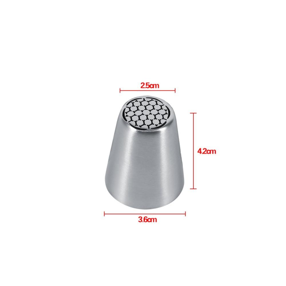 6psc Mounted Tip Piping Nozzle Set Cake Decorating Tips Cookie Icing Dessert Making
