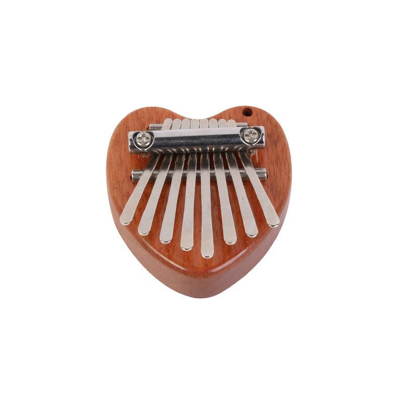 8 tasti Mini Kalimba in legno di alta qualità Squisito dito pollice pianoforte Marimba musicale buon accessorio ciondolo regalo