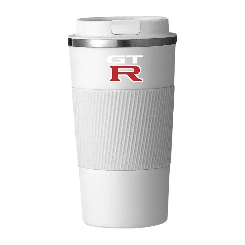 CHLFZY1 Stainless Steel Coffee Thermos Mug Car Vacuum Flask Travel Thermal Cup For Nismo Nissan Emblem R34 X-trail Wheel Center Caps