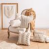 18x18 Inch Throw Pillowcase Solid Color Tassel Decor Invisible Zipper Pillow Cover Valentine Day Pillow Cushion Home Decor