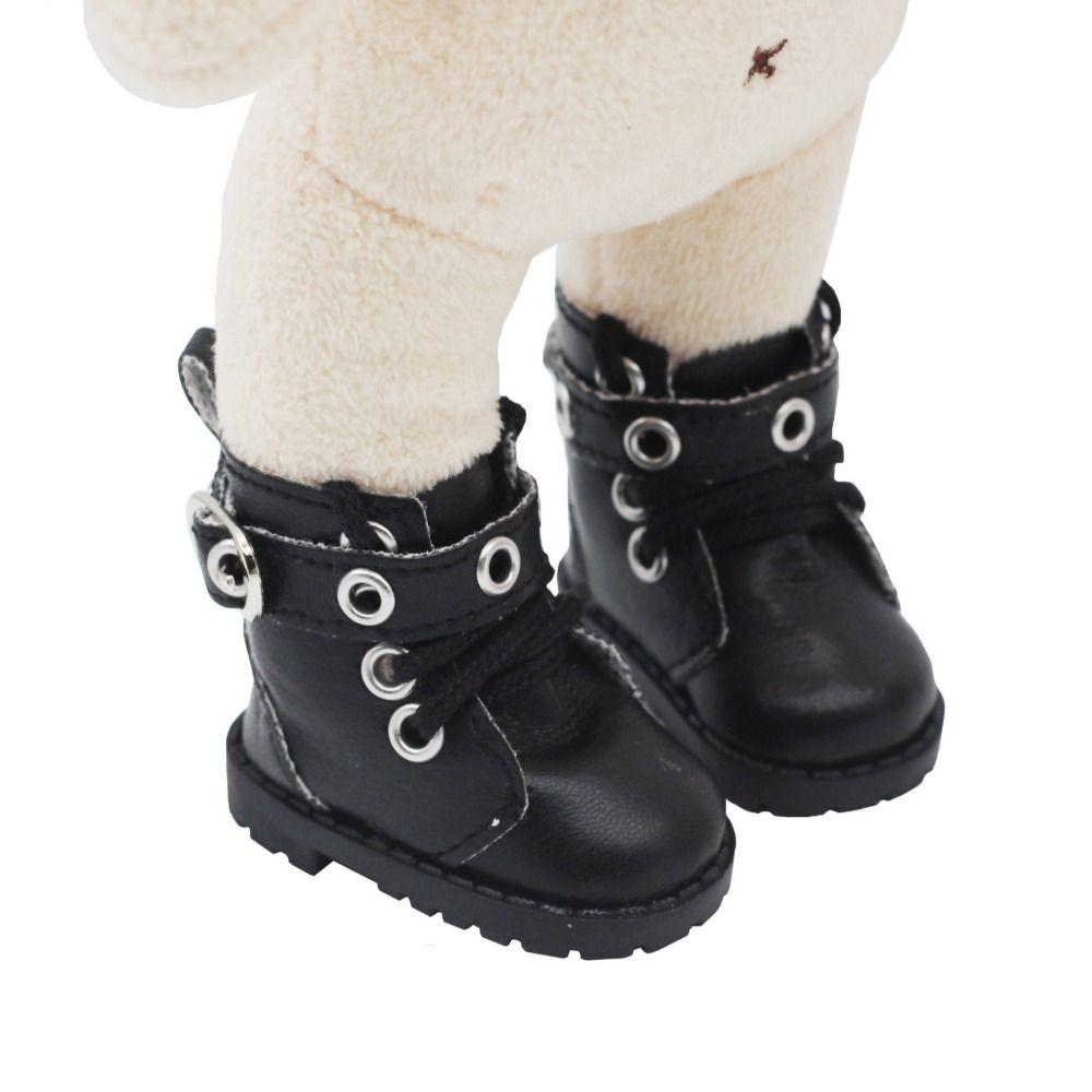 1 Paar leichte Puppen-PU-Lederschuhe PU-Leder 20cm Puppen-Lederstiefel DIY-Puppe
