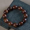 Purple Rosewood & Green Sandalwood Bead Bracelet: Irregular Design with Buddhist Beads for Men and Women