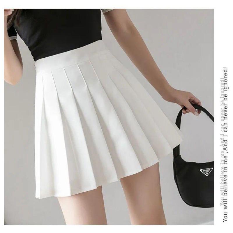 Summer Women Pleated Skirts Mini Skirt High Waist Skirts Girl's Sweet Korean Skirt