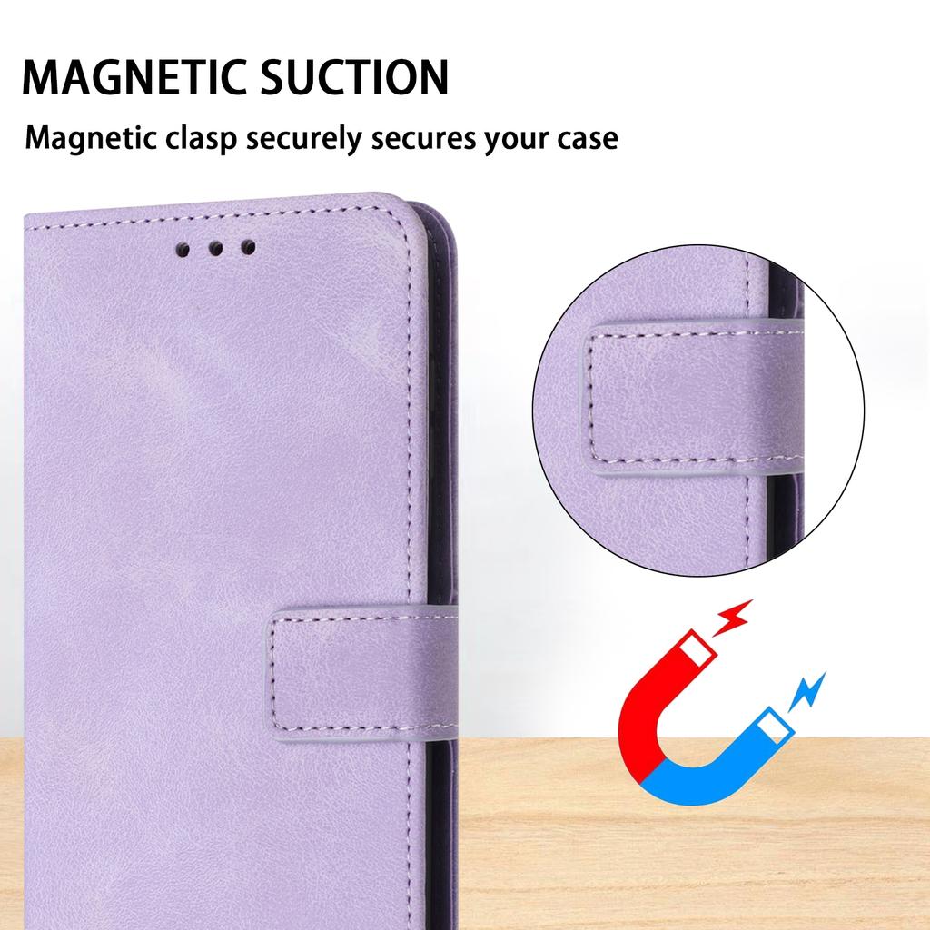 For Samsung Galaxy S25+/S24+ Mobile Phone Cover Skin-Touch PU Leather Anti-Scratch Stand Phone Case